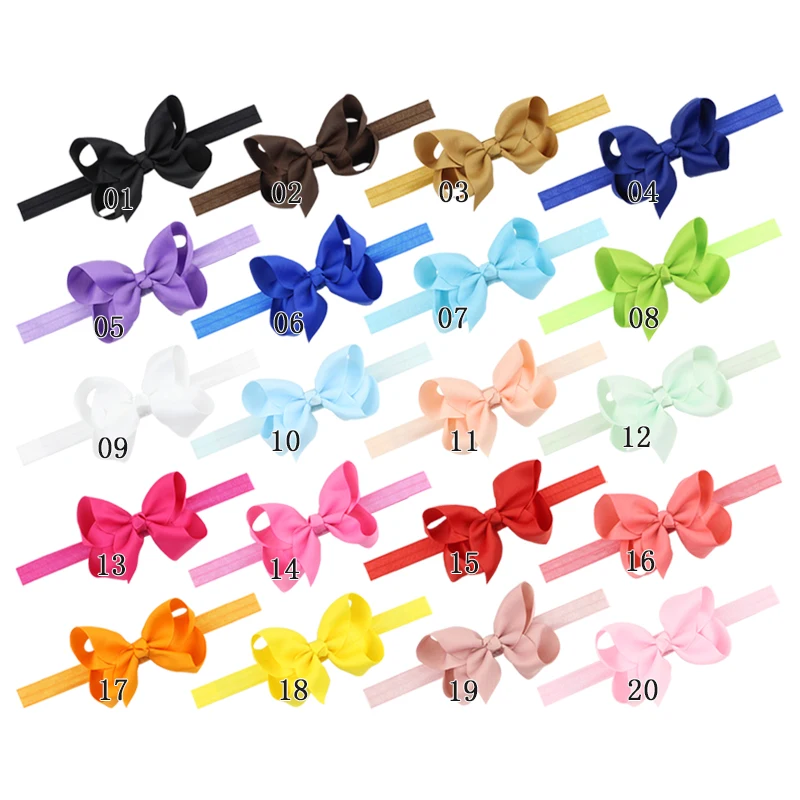 Fashion Baby Headwear Girls Bow Headbands Bowknot Flower Hair Accessories Elastic Hairbands hair ornaments Newborn Wrap Hairband (3)