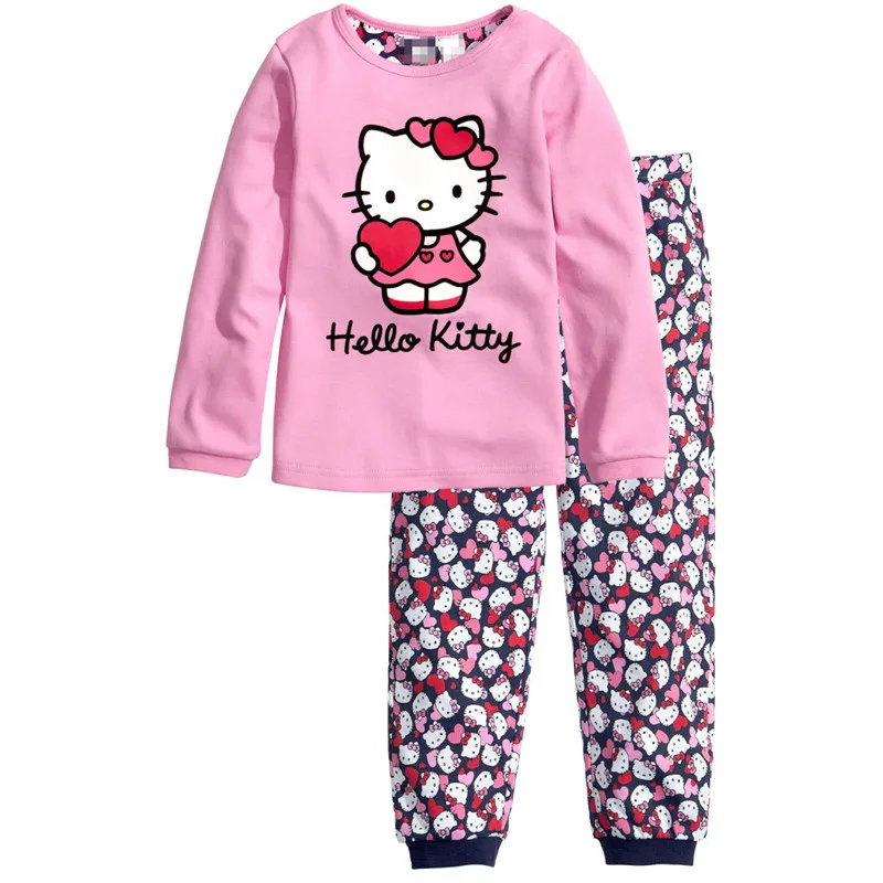 

Children Girls Clothing Sets Cartoon Mouse Suits 2 pcs sleepwear long sleeve cartoon pajamas