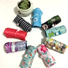 Фламинго рулон полиэстер зеленый хозяйственная сумка складная многоразовая переносная сумка через плечо складная сумка Сумки Печать F