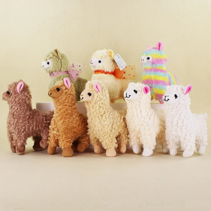 8 styles 18cm High Doll Cute Alpaca Plush Toy Japanese Soft Alpacasso Animals Alpaca Plush