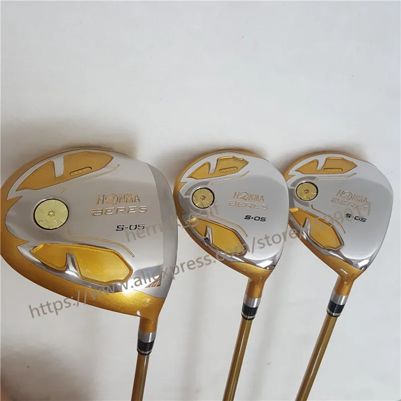 Клюшки для гольфа полный набор OEM Honma Bere S-05 4 звезды наборы гольф-клуба Драйвер + Фарватер + гольф железо + клюшка (14 шт.) и сумка Бесплатная