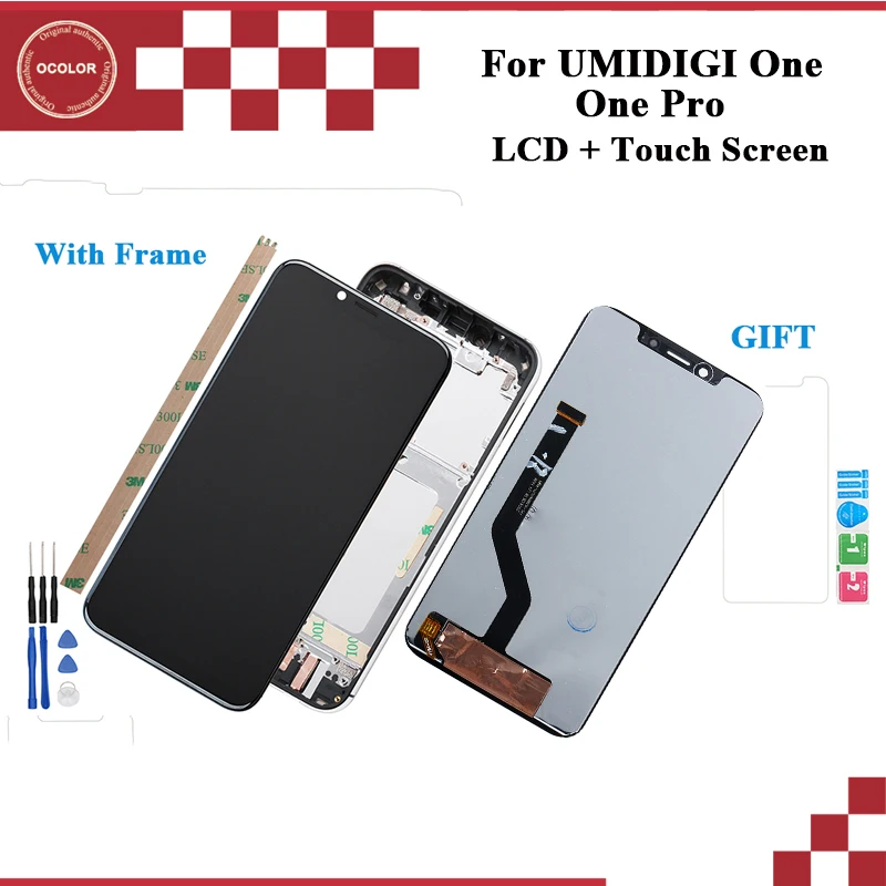 

ocolor For UMI One Pro LCD Display and Touch Screen With Frame 5.9" Phone Accessories For UMI Umidigi One With Tools