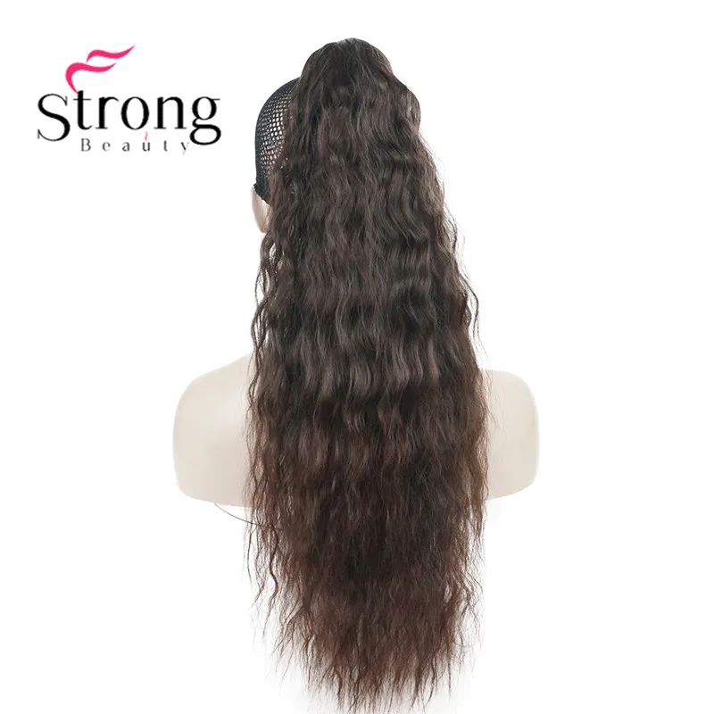 StrongBeauty 24 ''6 цветов синтетический конский хвост Кудрявые Волнистые коготь наращивание волос клип на шнурке шиньон