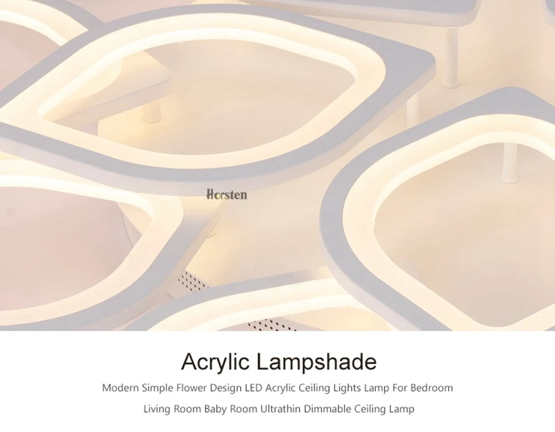 Modern White Flower High Power LED Ceiling Chandelier For Living Room Bedroom Acrylic Iron LED Chandelier Lamp 110-240V (21)
