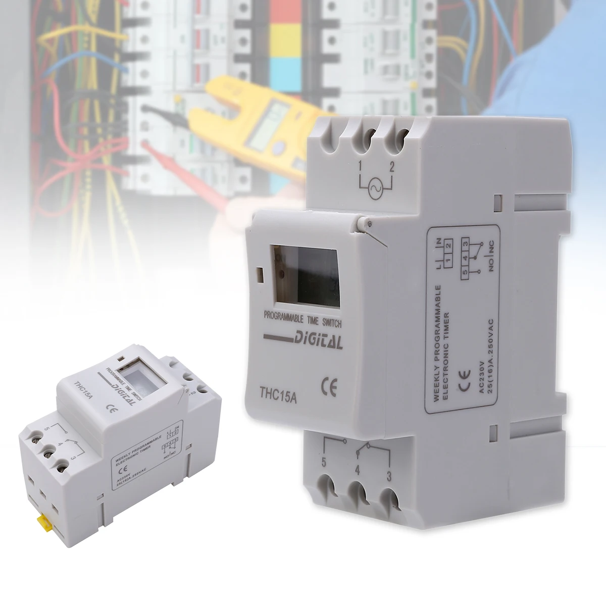

Mayitr AC 220V 16A Time Relay Switch LCD DIN Programmable Weekly Rail Timer Switch 50 / 60Hz Electrical Equipment