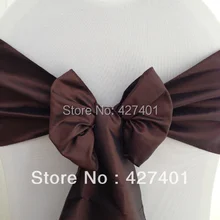 Горячая ультра-коричневый стул с обивкой из тафты лента для свадьбы события и вечерние украшения