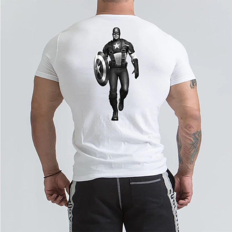 

Summer Streetwear Men Tshirt Captain America/Iron Man/Hulk/Thor Personalized print T-shirt Avengers Boy T-Shirt Brand Clothing