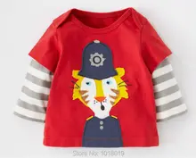 2018 nova Marca de Qualidade 100% Algodão Do Bebê Dos Meninos t-shirt Das Crianças camisa Dos Miúdos t Meninos Roupa Interior Do Bebê roupas de Manga Longa Bebe roupas