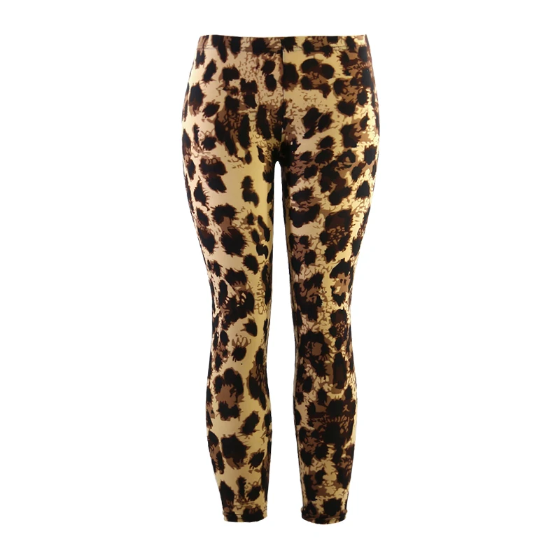 

Plus Size Women's Leggings Polyester Printed Spandex Workout Sports 3D Print High Waist Leopard Stretch Push Up Leggings Pants