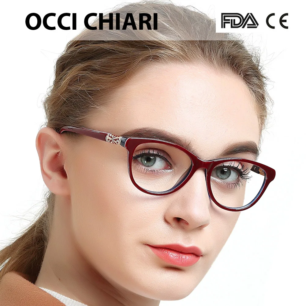 OCCI CHIARI высокое качество ацетатные очки мужские Ретро винтажные по рецепту