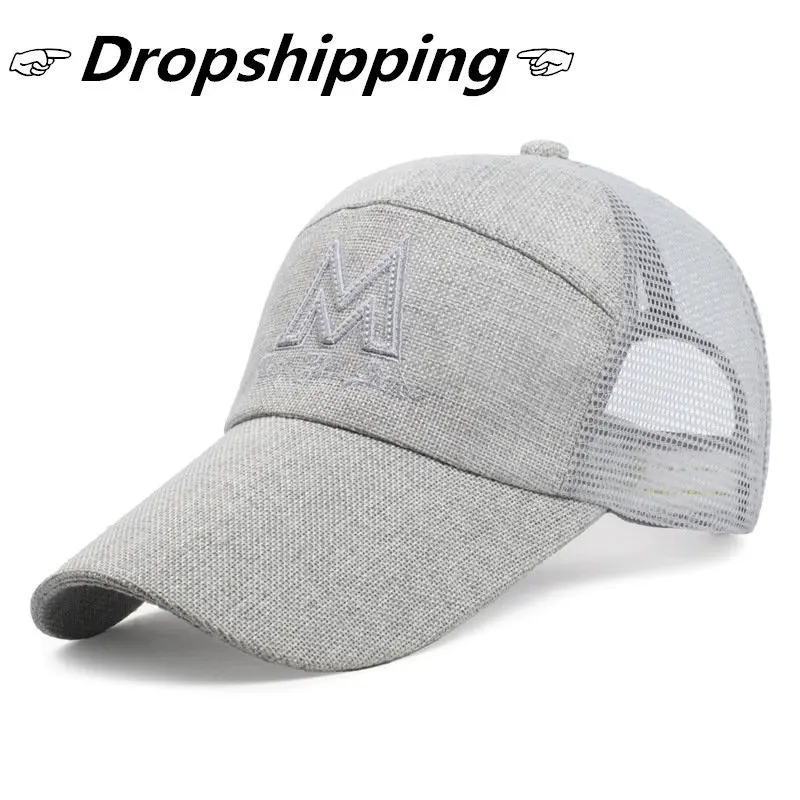 Dropshipping Лето Для Мужчин's Sun Hat Открытый ВС Бейсбол Net Кепки дышащая