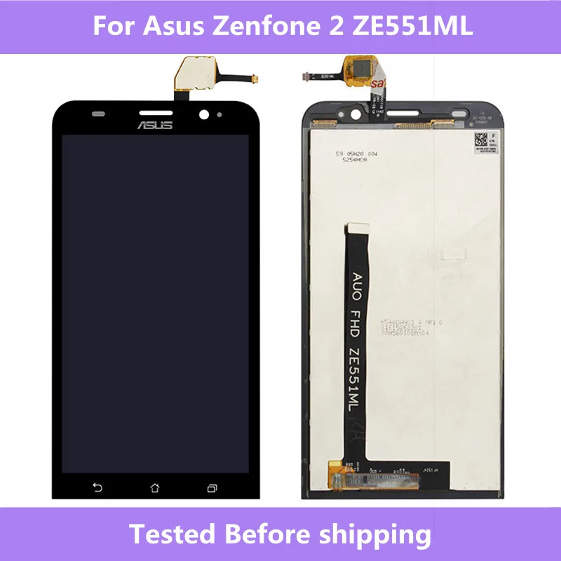 Черный ЖК дисплей Asus ZE551ML сенсорный экран дигитайзер в сборе ремонт для Zenfone 2