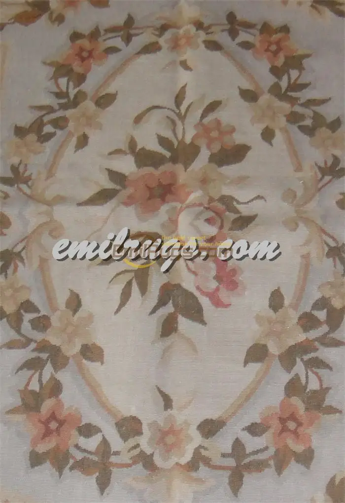 US $360.00 Handmade Home Decor Wool Rug Carpet Aubusson French Print Tapestr Antique Aubusson French Hand Woven Wool Carpet