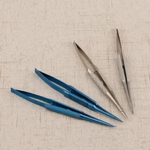 4pcs Straight/curved Needle Holder with lock titanium/Stainless steel ophthalmic instruments