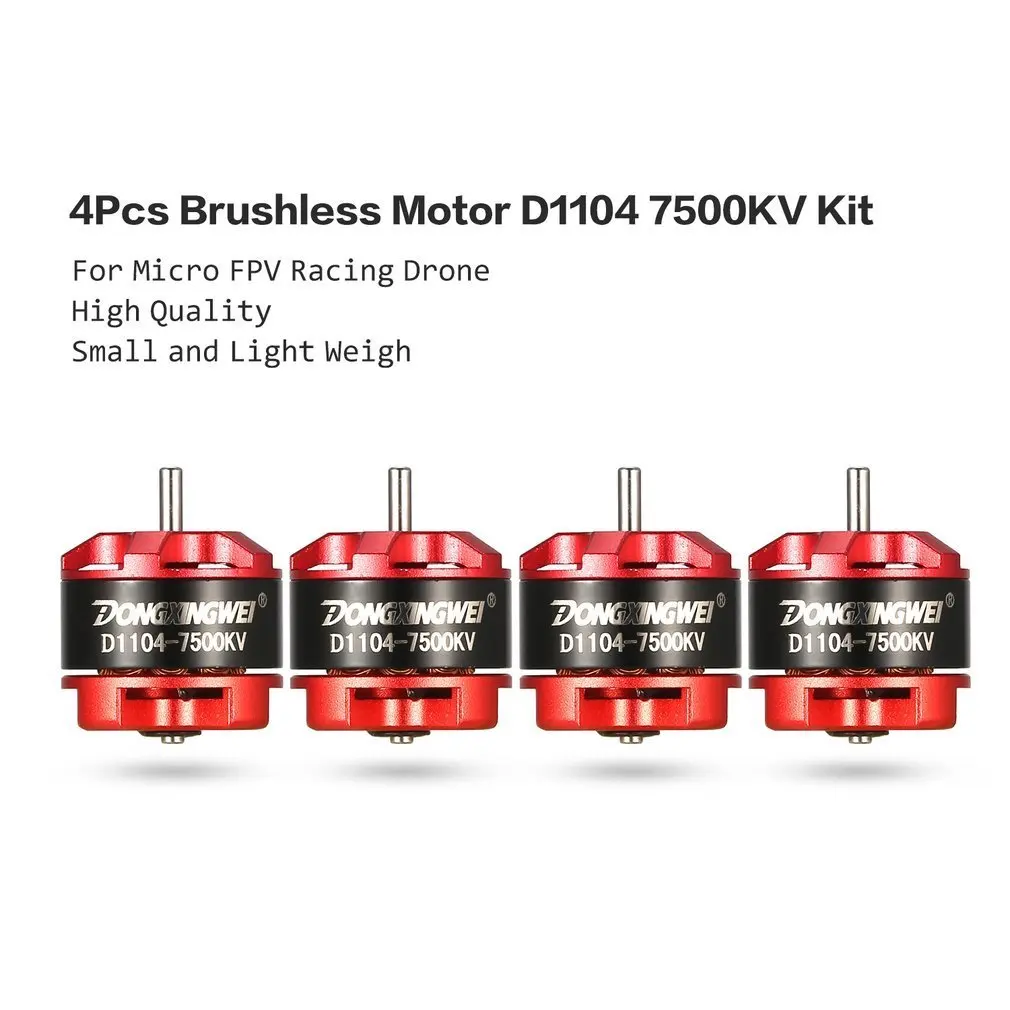 

1104 7500KV 2-3S Brushless Motor Engine Support 2030 Props for ELF 88mm Q90 100mm Mini FPV Racer Racing Drone Spare Parts