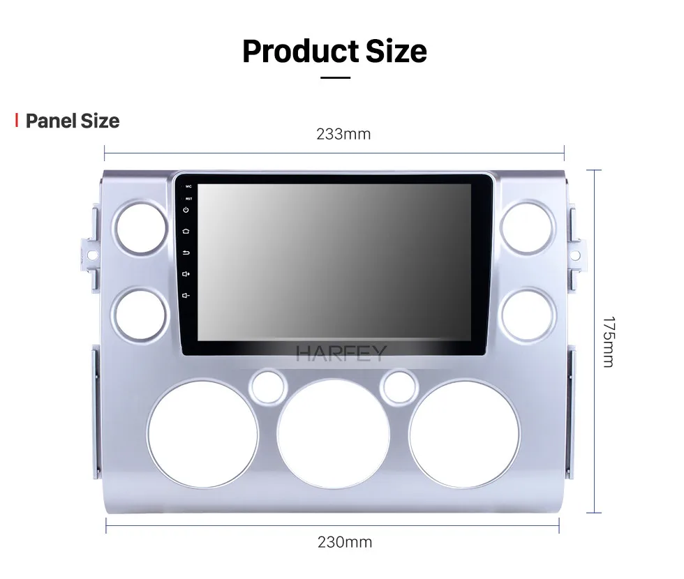 Flash Deal Harfey HD Touchscreen 9" Android 8.1 for 2007-2018 Toyota FJ CRUISER Car Stereo GPS Navigation Bluetooth 3G WiFi DVR DAB+ SWC 17