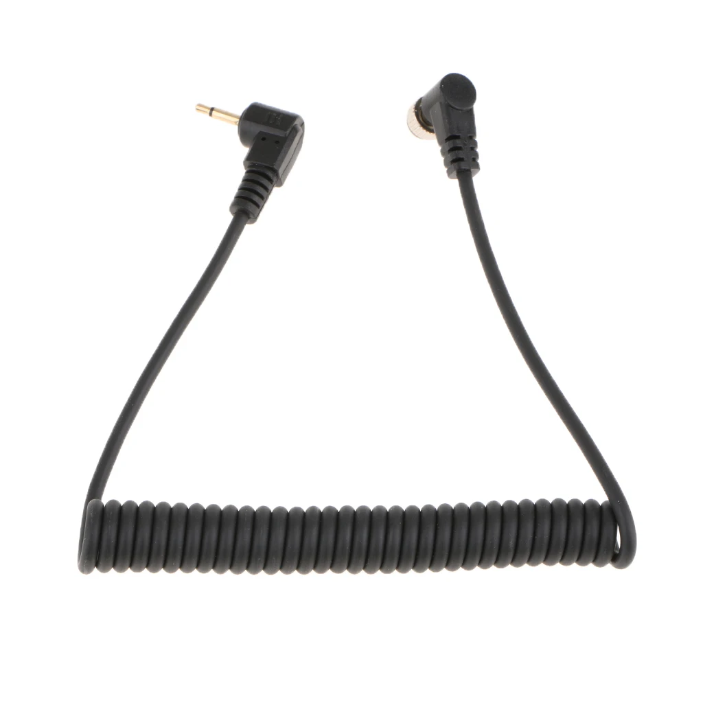 2.5mm to Male Flash PC Sync Cable Cord with Screw Lock for Canon SLR Camera