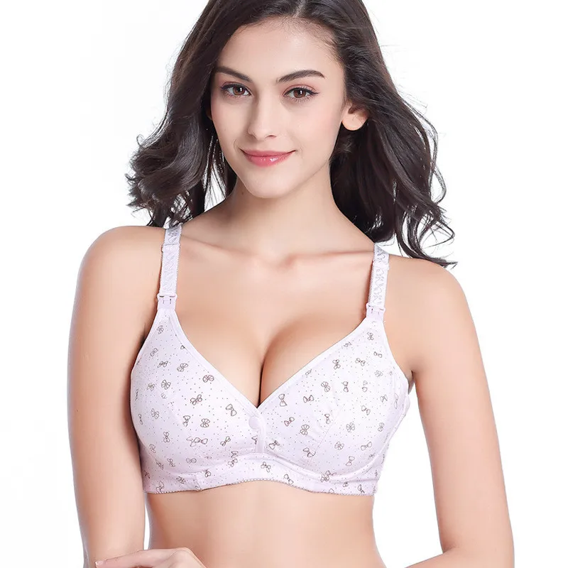 

Pregnant Women Lingerie Breastfeeding Maternity Nursing Bras Hot No Rims Front Closure Breast Feeding Bras Brassiere