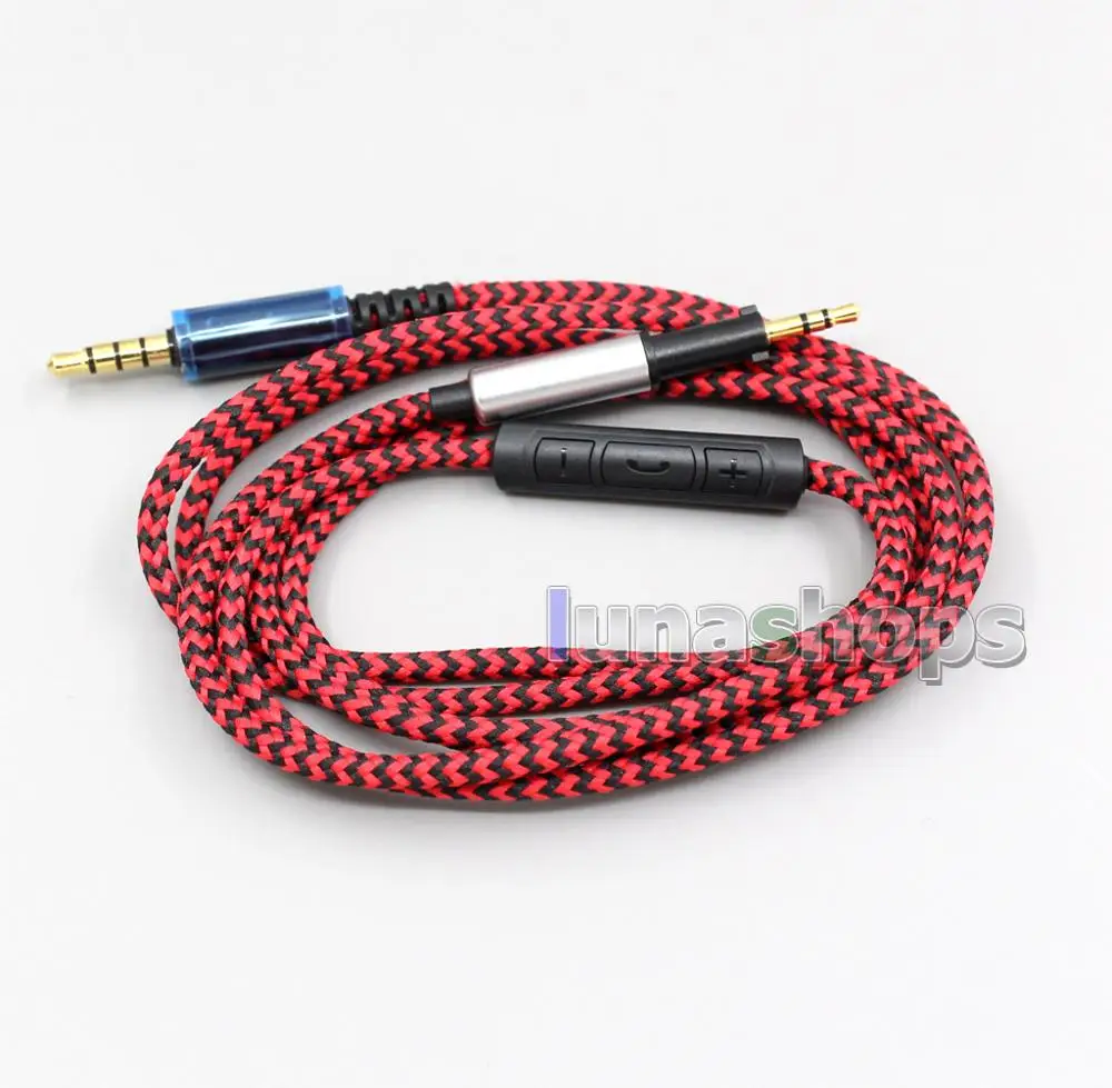LN004961 Hi OFC With Mic Remote Headphone Cable For AKG K450 K451 K452 K480 Q460 Headset