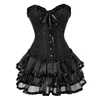 Sapubonva sexy corsets for women plus size costume overbust burlesque corset and skirt set tutu corselet victorian fashion gowns ► Photo 2/2