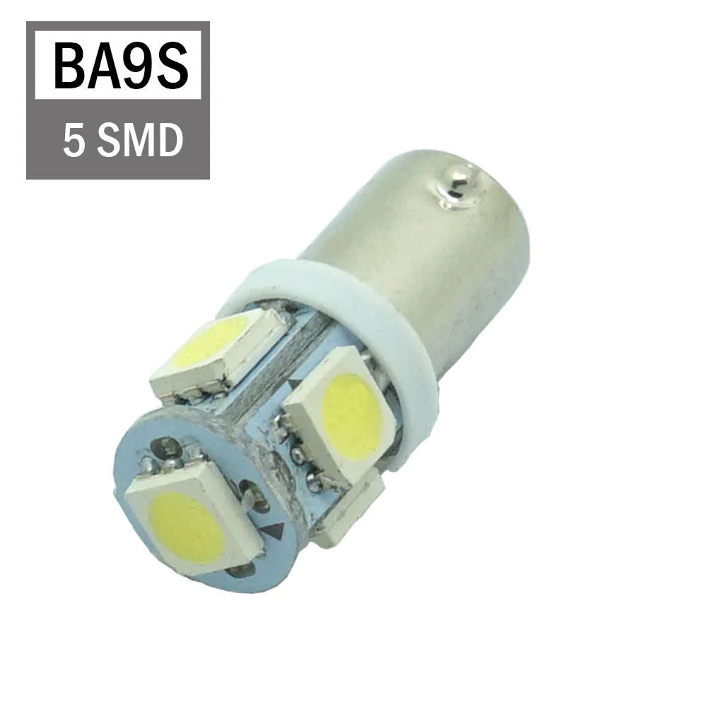 

[lieve] 10pcs Car Marker Lamps Ba9s T4w 5050 SMD 5 LED Tower 96 Lumen Auto Wedge Marker Light LED Bulb DC12V
