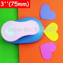 Экстра большой бумажный удар 3 ''75 мм Сердце furador бумажные удары для скрапбукинга ремесло перфурадор diy Дырокол cortador de eva3182