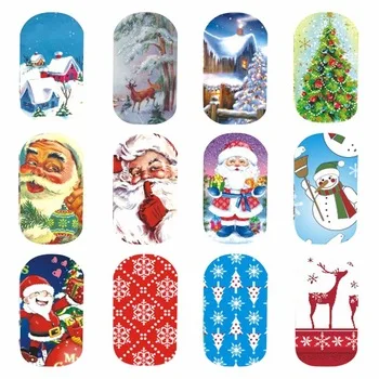 Christmas Design Nail Art Water Transfer Sticker Decal For Nail Art Tattoo Tips DIY Tools