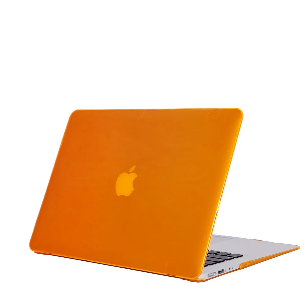 A1370 A1465 A1369 A1466 матовый/Кристальный чехол для ноутбука для MacBook Air 11," 13,3" Профессиональный защитный чехол 2010 - Цвет: Оранжевый