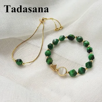 

Couple Bracelet Set For Women Jewelry Charm Bracelet With Natural Stone Green Tiger Eye Stone Friendship Gift Bohemian