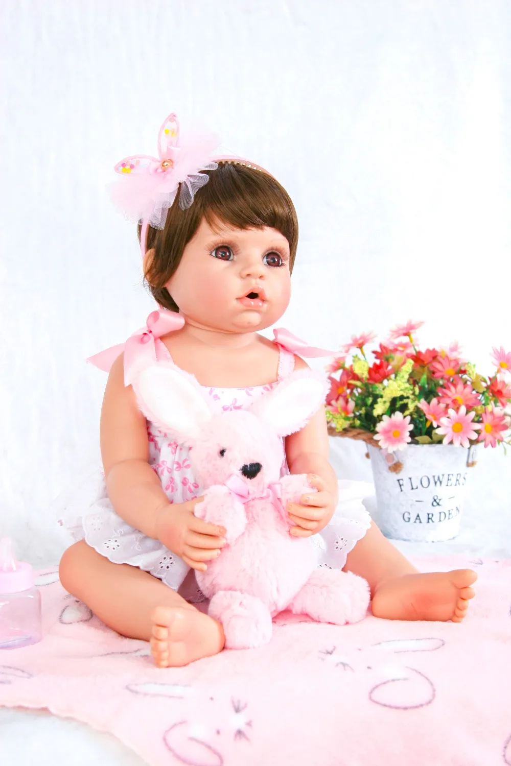 55 см полный корпус силикона Reborn Baby Doll игрушки Реалистичные Baby-Reborn принцесса детские куклы на день рождения Рождественский подарок девочки Brinquedos