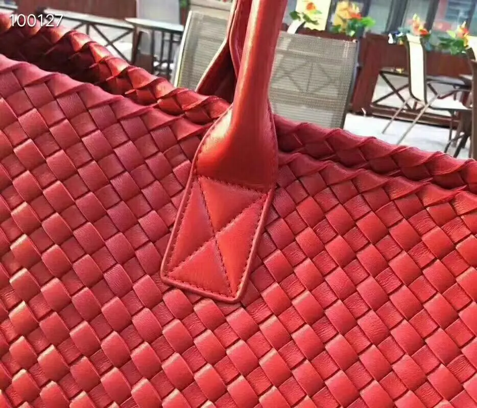 Модная кожаная Высококачественная тканевая женская сумка высокого качества конфетная сумка вязаная сумка - Цвет: Красный