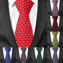 Новый трикотажные галстуки Повседневное узкие трикотажные галстук для Для мужчин Бизнес узкие Для мужчин s шеи галстук галстуки тонкий