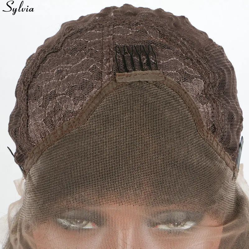 Sylvia 1b# Yaki прямой парик синтетические парики на кружеве термостойкие волокна черные волосы для женщин