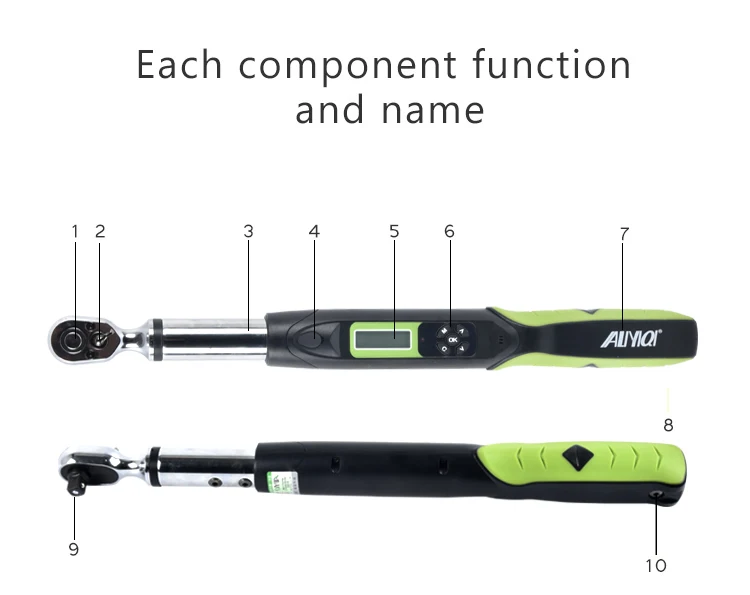 ALIYIQI 340N. m 1/2 Цифровой Крутящий момент гаечные ключи AWG4-340 двунаправленный, головы 36 зубы Высокая точность 2% одежда высшего качества