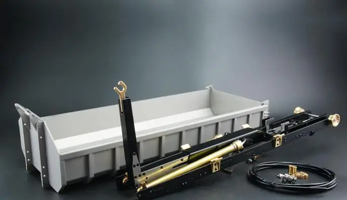 Engineer Hydraulic roro unloading hopper bucket Cargo For Tamiya 1/14 Scale MAN BENZ 1851 SCANIA 0 R/C Tractor RC 8x8 Dump Truck