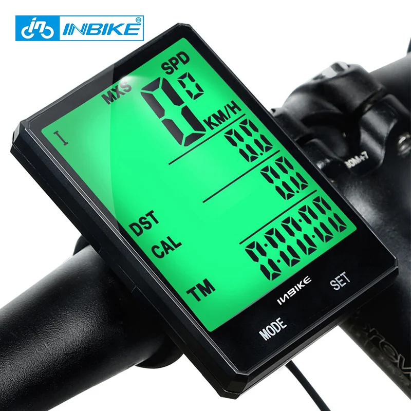 

INBIKE 2.8'' Large Screen Bicycle Computer Wireless Cadence Rainproof MTB Bike computer Cycling Odometer Speedometer Stopwatch