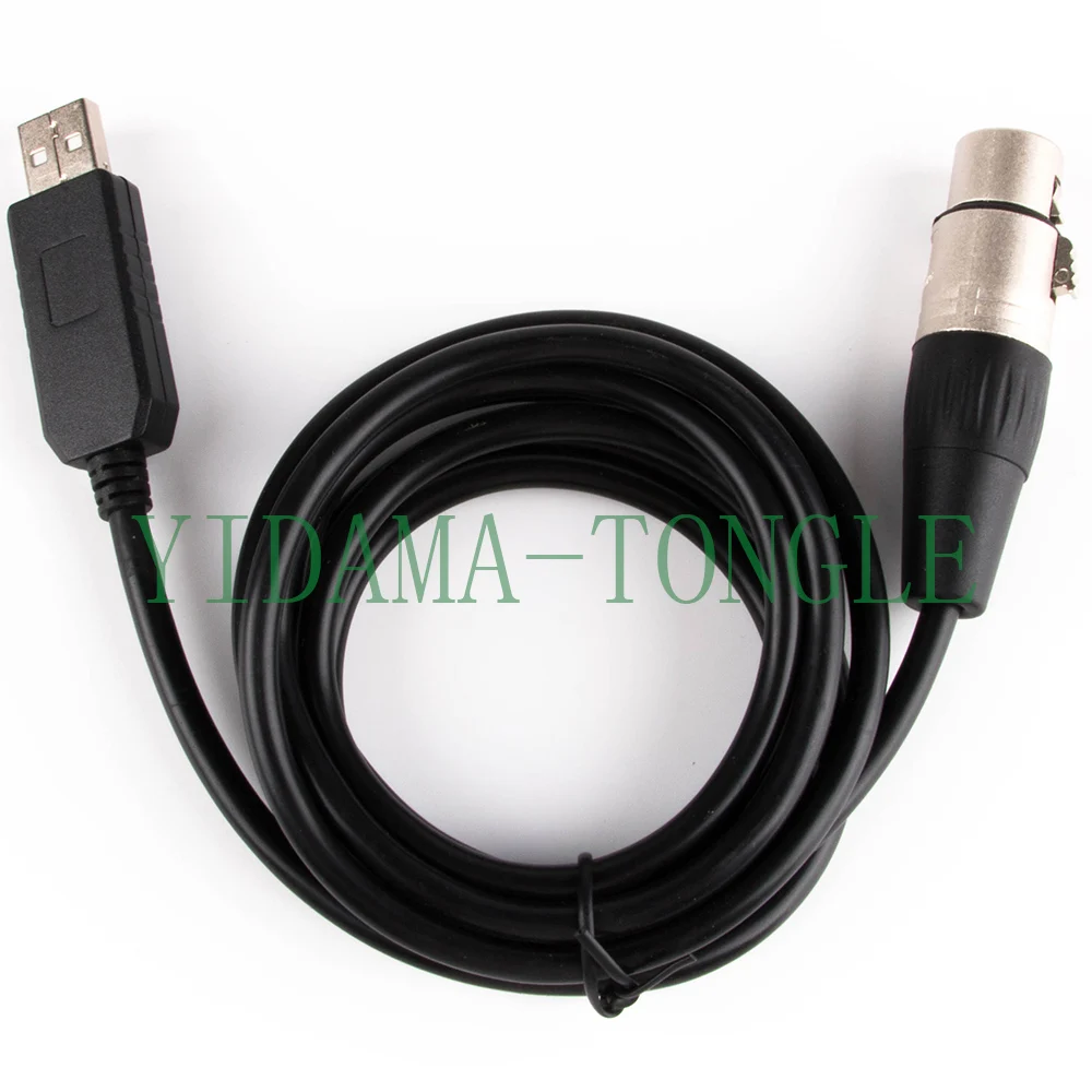 USB to DMX Interface Adapter LED DMX512 Studio Computer PC Stage Lighting Controller Dimmer For LED Effect Master-Slave Led Flat