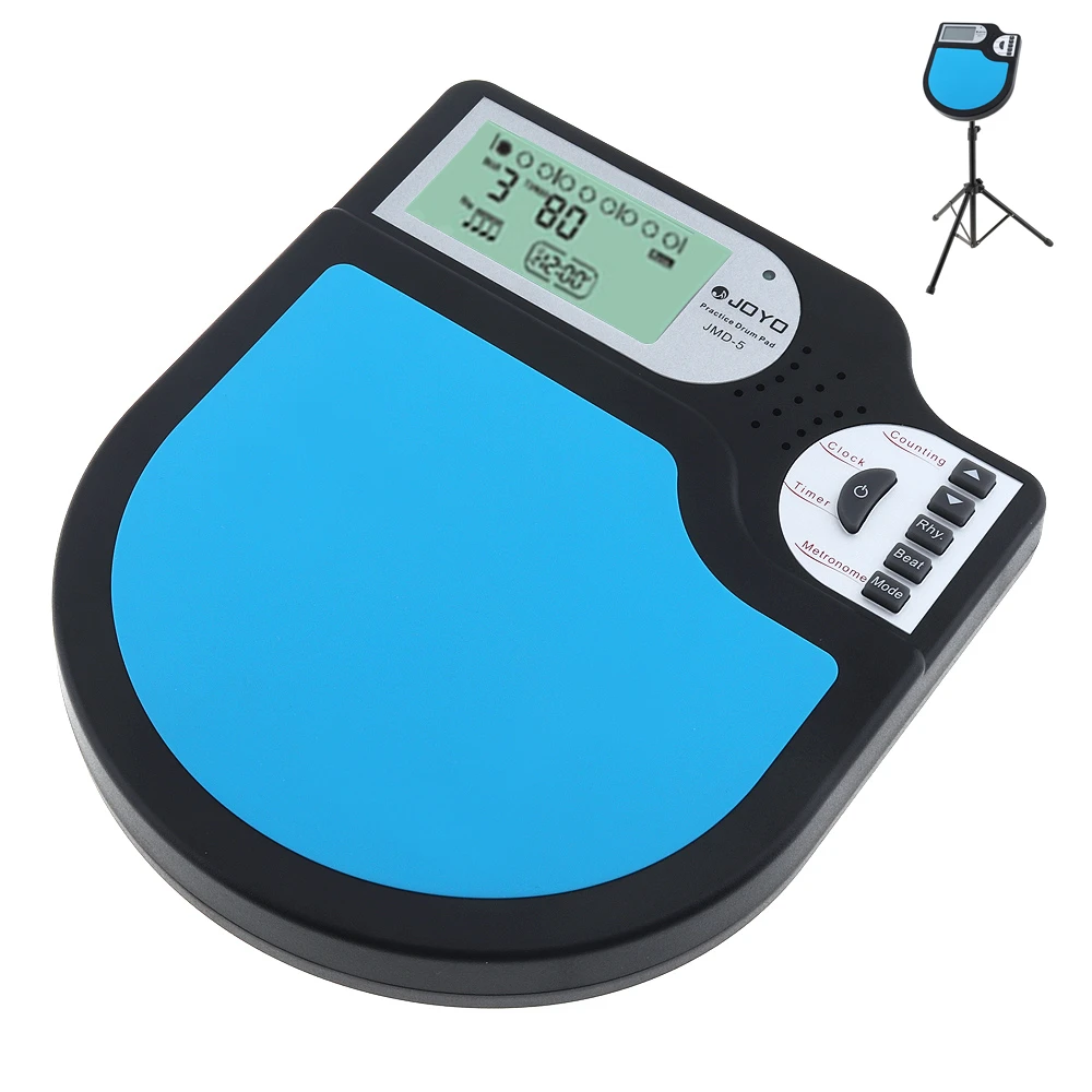 

6 Inch Digital Electronic Practice Dumb Drum Pad with Counting Clock Timer Metronome Function for Jazz Drums Exercise