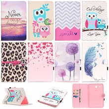 Para samsung galaxy tab e 9.6 t560 sm-t560 moda cuero de la pu flip case para samsung galaxy tab e t561 sm-t561 tableta inteligente case