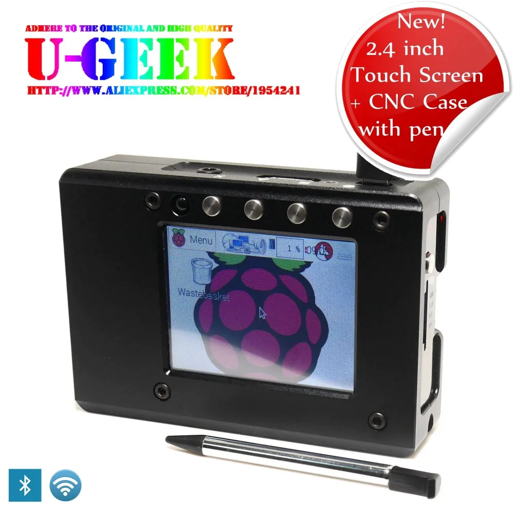 Prix pour Écran tactile! métal Portable Boîte Kit-En Alliage D'aluminium CNC Cas + 2.4 pouce Tactile TFT Écran + Vis pour Raspberry Pi 3 Modèle B/2B/B + Prix pour Écran tactile! métal Portable Boîte Kit-En Alliage D'aluminium CNC Cas + 2.4 pouce Tactile TFT Écran + Vis pour Raspberry Pi 3 Modèle B/2B/B +