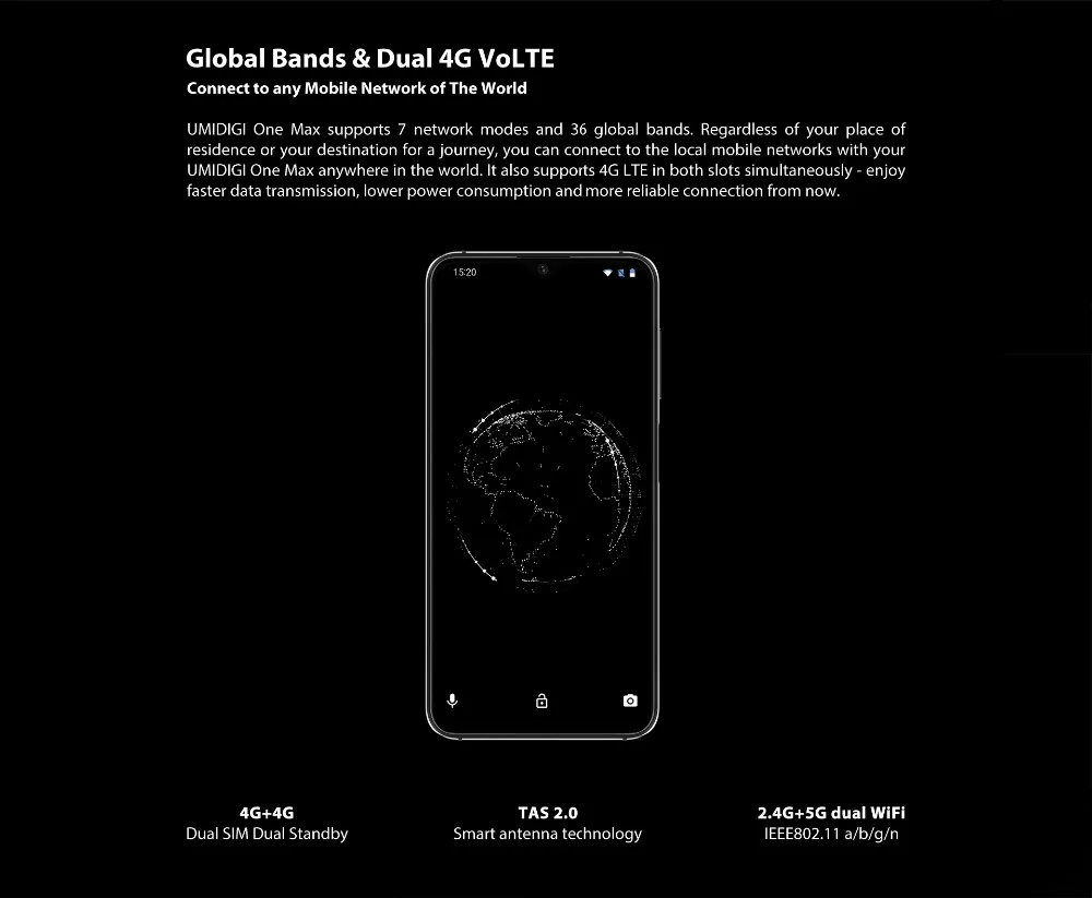 UMIDIGI One Max Global Bands 4 Гб 128 ГБ 6," полноэкранный смартфон Helio P23 4150 мАч NFC Беспроводное зарядное устройство для лица ID 18 Вт