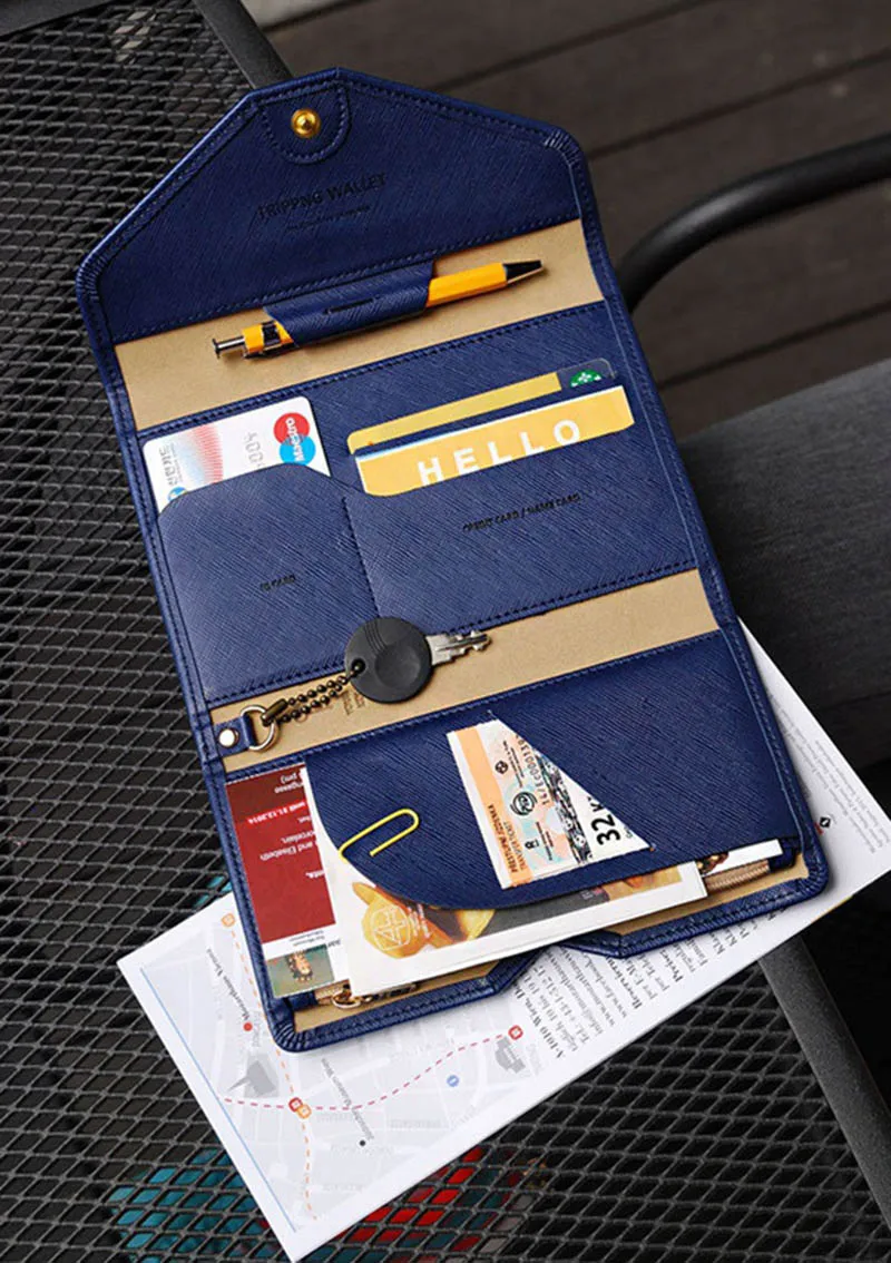 Travel Passport Cover Foldable Credit Card Holder Money Wallet ID Multifunction Documents Flight Bit License Purse Bag PC0045 (2)