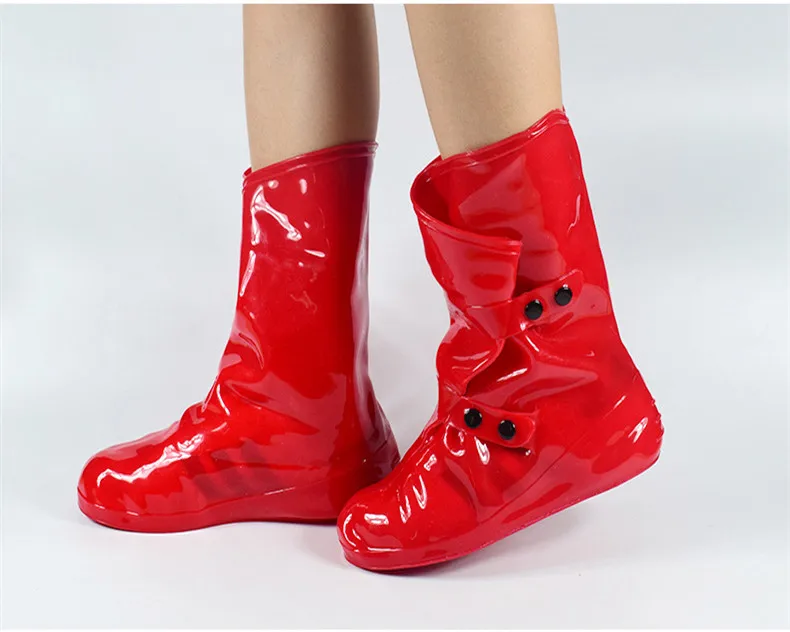 

High heels flat shoesRain Shoe Cover Overshoes rain boots Slip Waterproof Raincoat High-Top