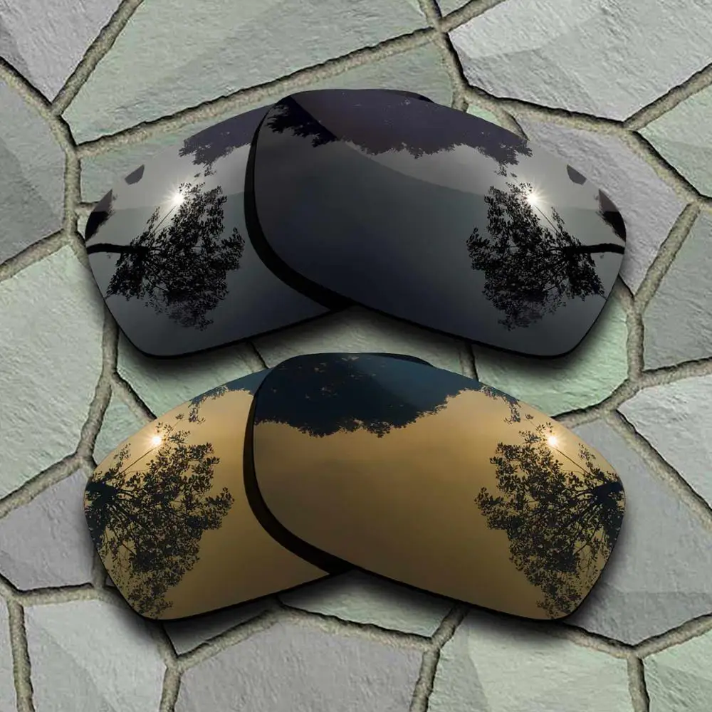 Black-Bronze Copper Серые черные и бронзовые медные солнцезащитные очки поляризованные Сменные линзы для Oakley пятерки в квадрате - Цвет линз: Black-Bronze Copper