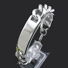 ATGO полированный! Для мужчин Для женщин 14 мм ID Браслеты 316 Нержавеющая сталь модные подарки распродажа в стиле «панк» в стиле «Рок», «хип-хоп», BB020