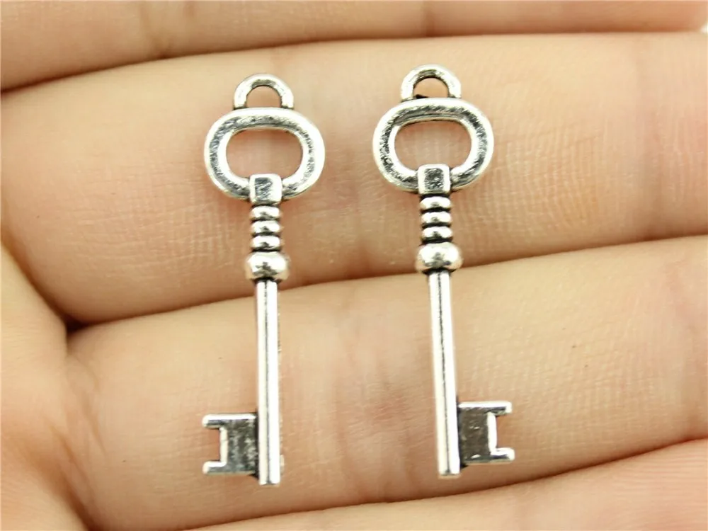 Buy WYSIWYG 20pcs 30x8mm Antique Key Charms Key Charm