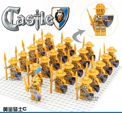 21pcs Crusader Rome Commander Soldiers Medieval Knights building block Group toy 
