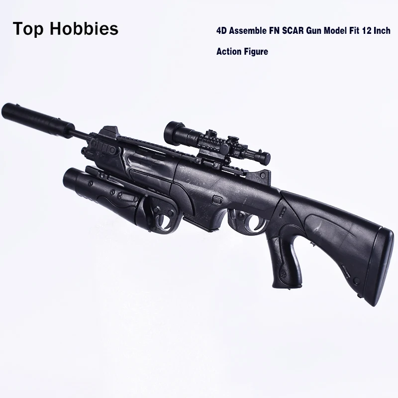 

1/6 Scale Soldier FN SCAR Assault Rifle Gun Model Mold Soldiers Accessories Weapon Toys For 12"Action Figure Random Color Doll