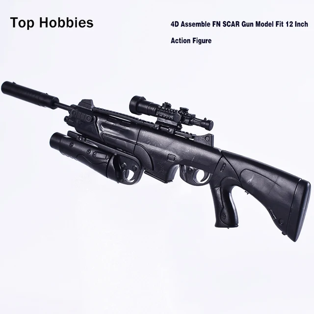 1 6 scale soldier fn scar assault rifle gun model mold soldiers