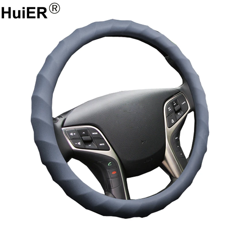 HuiER Auto Car Steering Wheel Cover High Food Grade Silicone Anti-slip 36-40CM/14.2\ HuiER Auto Car Steering Wheel Cover High Food Grade Silicone Anti-slip 36-40CM/14.2\